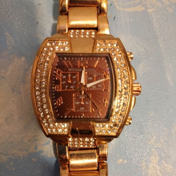 Michael Kors rose gold and rhinestones women\'s wrist watch main image 9